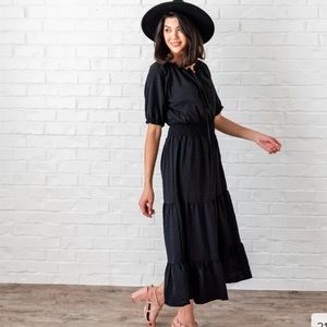 NWT cotton black dress